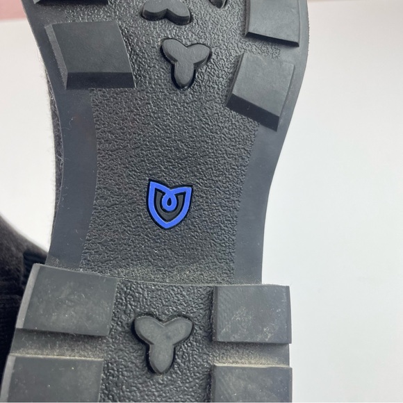 Rothy's Gray Black Lug Ankle Boots Wool Graphite Women Size 9 Shoes Booties - Picture 9 of 10